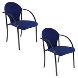 Nowy Styl Besucherstühle VISA BLACK blau Kunststoff, 2 St.