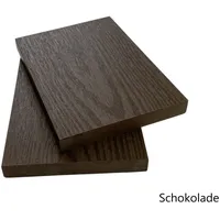 WPC Zaunbrett 85H13 mit Holzmuster Zaunlatten Gartenzaun - Voll 85x13x1000 mm