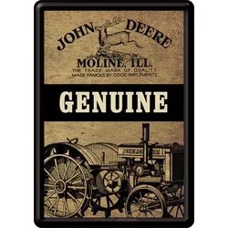 Blechpostkarte John Deere „Genuine“