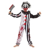 Spooktacular Creations Boy Bleeding Killer Clown Kostüm, Horror Slasher Clown Kostüm für Halloween Dress Up Parties, Scary Theme Party, Killer Clown Role Playing