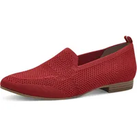 Jana Damen Slipper mit Strukturmuster Vegan, Rot 37 EU