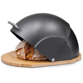 Zeller Rollbrotkasten Bamboo/Kunststoff schwarz