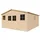 TIMBELA Gartenhaus 4,93 x 4,93 m Beige