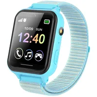 Kinder Smartwatch, Telefon Uhr für Kinder 10 Spiele MP3 Musik Anruf Taschenlampe Kamera SOS Touchscreen, Kids Smart Watch mit Schrittzähler Wecker Recorder Geschenk für Junge Mädchen (Blau)