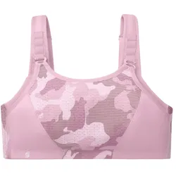 GLAMORISE Sport-BH mit variablem Halt - Pink Camouflage Unterwäsche   Damen
