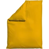 schlafgut Woven Satin Bettwäsche Bettbezug einzeln 155x220 cm yellow-deep