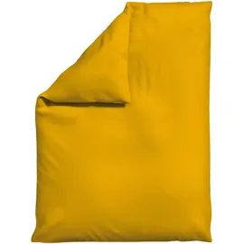schlafgut Woven Satin Bettwäsche Bettbezug einzeln 155x220 cm yellow-deep
