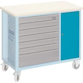 HAZET Werkbank Stahl 682 mm x 293 mm x 20 mm blau