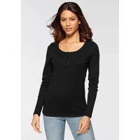 H.I.S. H.I.S Langarmshirt Damen schwarz, weiß Gr.32/34