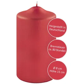 Fink Stumpenkerze 15 cm rot