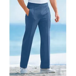 Trainingshose DANNECKER, Herren, Gr. 27, Unterbauchgrößen, blau (jeansblau), 80% Polyacryl, 20% Baumwolle, unifarben, lang, Hosen