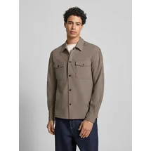 Only & Sons Regular Fit Hemdjacke mit Viskose-Anteil Modell 'MARK', Hellbraun, L