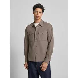 Only & Sons Regular Fit Hemdjacke mit Viskose-Anteil Modell 'MARK', Hellbraun, L