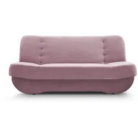 mb-moebel Sofa mit Schlaffunktion und Bettkasten, Kippsofa Schlafsofa Clic-Clack Couch für Wohnzimmer Federkern Sofagarnitur Polstersofa 192x90x87 cm - PAFOS (SORO 61 - Rosa)