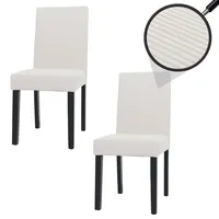 MCW 2er-Set Esszimmerstuhl Littau, Stuhl Küchenstuhl Hochlehner, Stoff/Textil Cord