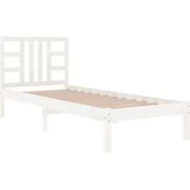 vidaXL Massivholzbett 100 x 200 cm Weiß