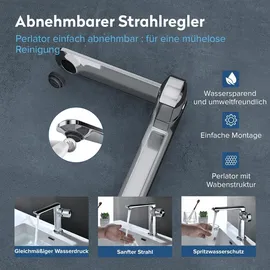 doporro Waschtischarmatur Silber