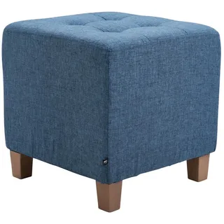 CLP Sitzwürfel, Blau, Holz, 45x46x45 cm, Wohnzimmer, Hocker, Sitzwürfel