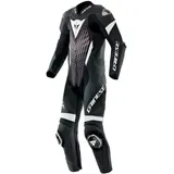 Dainese Laguna Seca 6 1-Teiler Motorrad Lederkombi, schwarz-weiss, Größe 52 für Männer