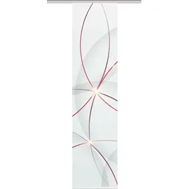 VISION S Schiebegardine BLINKI, Digitaldruck Bambus-Optik, mit abstraktem Motiv, 260x60cm, Farbe: Rot oder Türkis (Rot)