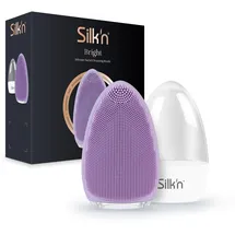 Silk'n Bright - Gesichtsreinigungsbürste aus Silikon, hygienische Tiefenreinigung, sanftes Peeling und Massage, wasserfest, wiederaufladbar - Violett, FB1PE1PU001
