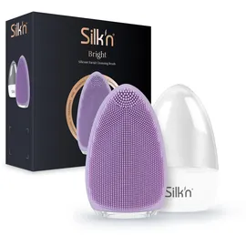 Silk'n Bright - Gesichtsreinigungsbürste aus Silikon, hygienische Tiefenreinigung, sanftes Peeling und Massage, wasserfest, wiederaufladbar - Violett, FB1PE1PU001
