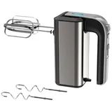 Jibenhome Handmixer 800W Edelstahl Handmixer, Turbostufe & 5 Geschwindigkeiten, mit 2 Knethaken & 2 Rührbesen