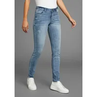 Arizona Skinny-fit-Jeans »Ultra-Stretch«, Mid Waist, blau