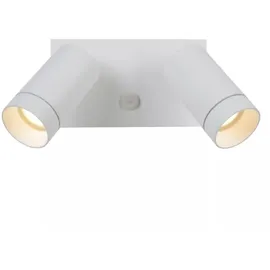 LUCIDE Außenstrahler Aluminium 15,6 cm 2xGU10 IP54 weiß