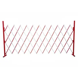 Mendler Scherengitter 36-300 x 153 cm Rot/Weiß