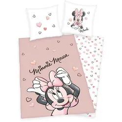 Disney Minnie Mouse Kinderbettwäsche »Minnie Mouse, Baumwoll-Renforcé« Disney Minnie Mouse rosa B/L: 140 cm x 200 cm