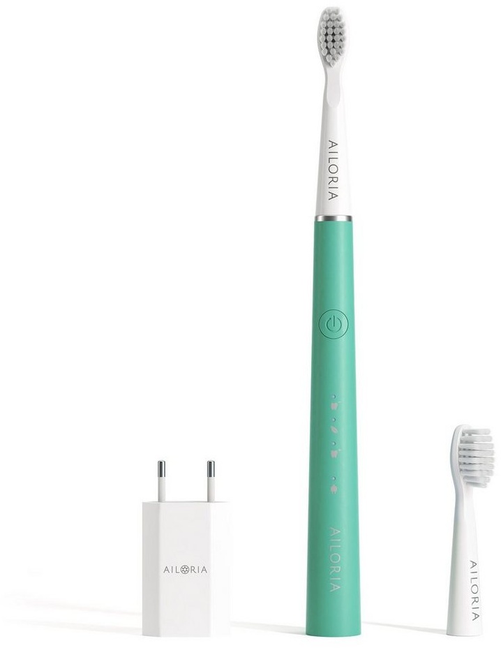 Produktbild AILORIA Schallzahnbürste PRO SMILE Schallzahnbürste USB, Aufsteckbürsten: 2 St., Dynamische Reinigungswirkung grün