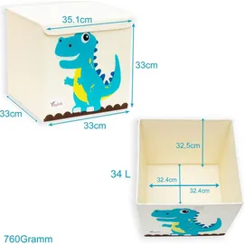 Intirilife Aufbewahrungsbox 35 x 33,5 x 33 cm 1-tlg. beige
