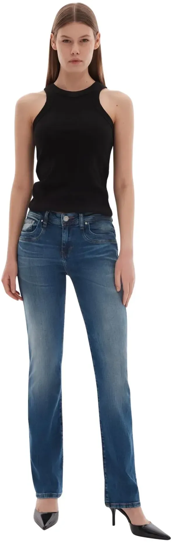 LTB Bootcut Jeans Vilma in mittelblauer Waschung-W24 / L32