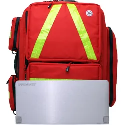 Wandhalterung für Notfallrucksäcke mit Notfallrucksack Medicus XL