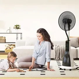 Homcom 125 cm Standventilator Schwarz