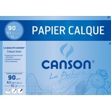 CANSON 200017153 Transparentpapier, satiniert, DIN A3, 90/95 g/qm