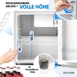 STILLSTERN E 45L Mini-Kühlschrank 45 l 51 cm hoch Weiß