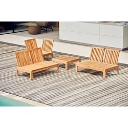 Beistelltisch Korfu Teak natur 65 x 65 cm, 25 cm hoch