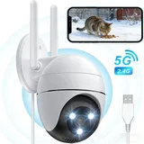 2K Überwachungskamera Aussen, PTZ Outdoor WLAN IP Kamera überwachung außen