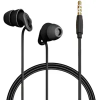 ZBJBinCH Schlaf-Ohrhörer mit Geräuschunterdrückung, weiche verdrahtete Ohrhörer mit Mikrofon, Lautstärkeregler für kleine Gehörgänge, Schlaflosigkeit, Seitenschläfer, kompatibel mit iPhone, Samsung,