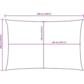 vidaXL Sonnensegel Oxford-Gewebe Rechteckig 3,5x5 m Gelb
