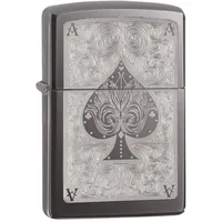 Zippo 28323 Feuerzeug 60001271 Ace Filigree Benzinfeuerzeug, Messing, Transparent