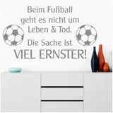 wall-art Wandtattoo »Aufkleber Fußball Spruch«, (1 St.), selbstklebend, entfernbar, schwarz