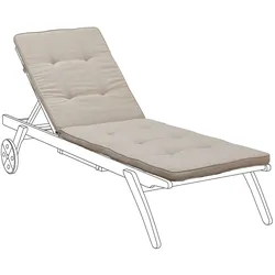 Sonnenliege Polster Kissen Ohne Muster CESANA 192 x 56 cm Beige