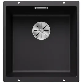 Blanco Subline 400-U links Unterbau schwarz Handbetätigung 430 x 460 mm