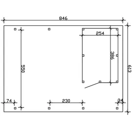 SKANHOLZ Emsland Doppelcarport 6,13 x 8,46 m weiß mit Abstellraum