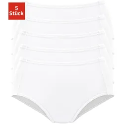 Taillenslip PETITE FLEUR, Damen, Gr. 34, weiß, Piquu00e9, Obermaterial: 95% Baumwolle, 5% Elasthan, unifarben, körpernah, Unterhosen, aus weicher Pikee-Qualität