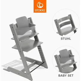 Stokke Set Tripp Trapp® Storm Grey mit Baby Set, Grau
