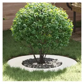 vidaXL Beetumrandung für flache Baumringe 5 Stk Ø40/70 cm Weiß